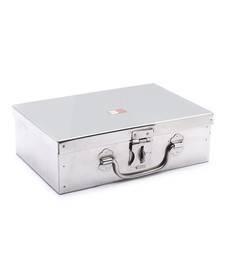 KCL Stainless Steel Bank Locker Box  Cash Box  Jewellery Box   Rectangle