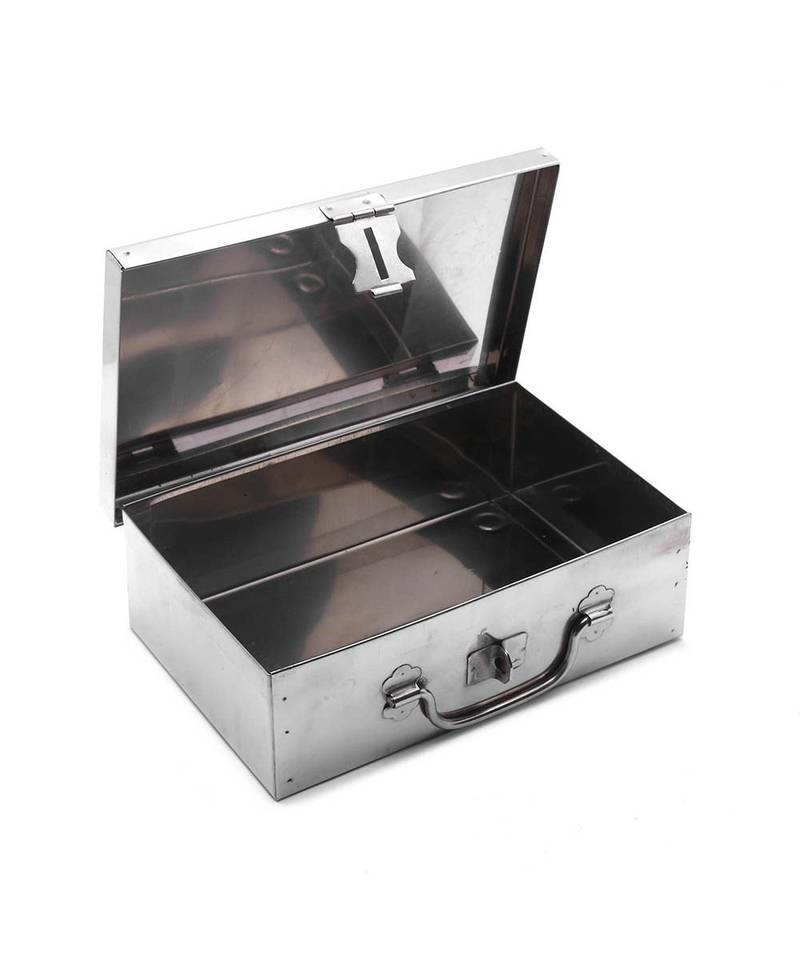 KCL Stainless Steel Bank Locker Box  Cash Box  Jewellery Box   Rectangle