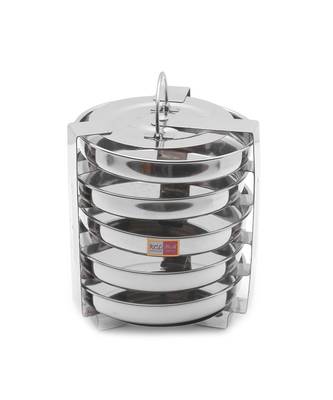 KCL stainless steel DhoklaThattePlate Idli Maker   5Plates 2