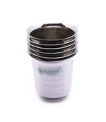Coconut Stainless Steel Shower Design Glasses Ideal for TeaCoffee   Set of 6   Model   Nirvi   Capacity   200 ML