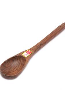 KCL Wooden Dal Server Spoon FlipSpatulaLadle for CookingServing Naturally Non Stick Handmade   25cm