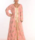 Royal Ethnic Maxi Abaya Moroccan Islamic Kaftan Beach Fancy Modern Floor Length Bell Sleeve For Women Dress