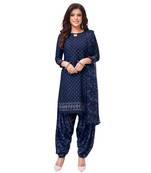 Synthetic printed soft dress material