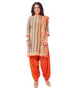 Synthetic printed soft dress material