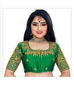 Bieth Women Cotton Silk Gold Diamond Handwork & Embroidery Coding Work Stitched Blouse