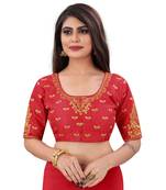 Bieth Women Round Neck Phantom Silk Gold Zari Diamond Embroidery Stitched Blouse