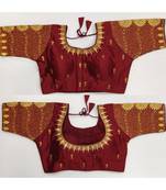 Bieth Women's Floral Work Banglory Silk Stitched Blouse