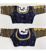 Bieth Women's Floral Work Banglory Silk Stitched Blouse