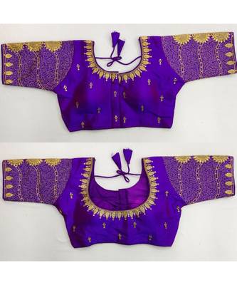 Bieth Women's Floral Work Banglory Silk Stitched Blouse 1