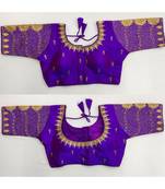 Bieth Women's Floral Work Banglory Silk Stitched Blouse