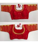 Bieth Women's Floral Work Banglory Silk Stitched Blouse