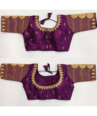 Bieth Women's Floral Work Banglory Silk Stitched Blouse 1
