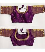 Bieth Women's Floral Work Banglory Silk Stitched Blouse