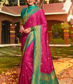 pink art silk   saree&   blouse