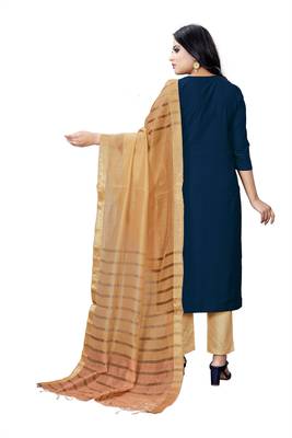 Blue embroidered viscose embroidered-kurtis 4