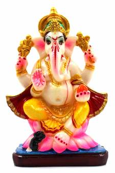 ESVAR STONECRAFT Poly Resin Hand Made Scupluture of Kamal Ganesh