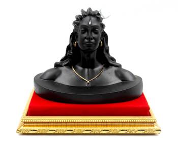 ESVAR STONECRAFT MDF Material Platform with Poly Resin Sculpture of Aadi Yogi 1