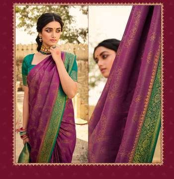 burgundy art silk hand woven saree with  blouse 2