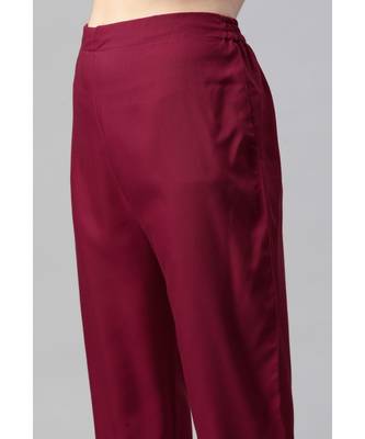 Women Peach Pure Weaving Cotton with Sequence Kurta with Trousers & Dupatta 6