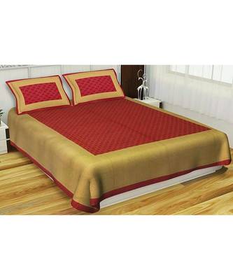 Rajasthani Jaipuri Cotton Bed Sheet For Double Bed With Two Pillow Cover Size 90 x 100 Inch ( Queen Size ) 1