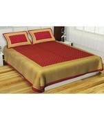 Rajasthani Jaipuri Cotton Bed Sheet For Double Bed With Two Pillow Cover Size 90 x 100 Inch ( Queen Size )