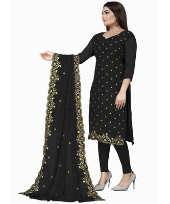 Black Georgette Cotton Salwar Kameez 2