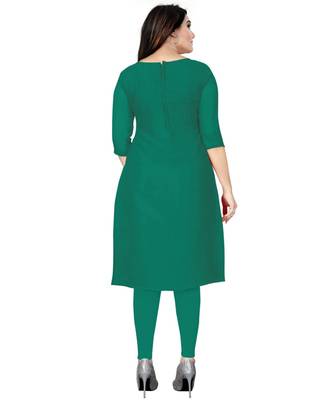 Teal Georgette Cotton Salwar Kameez 2