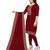 Maroon Georgette Cotton Salwar Kameez