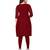 Maroon Georgette Cotton Salwar Kameez