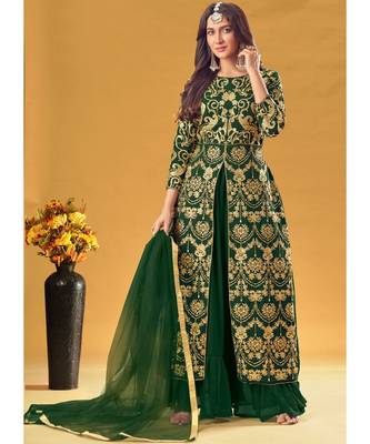 Green and Gold Embroidered Suit 1
