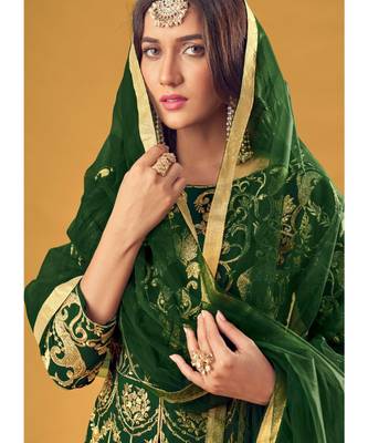 Green and Gold Embroidered Suit 2