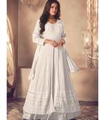 White Georgette Anarkali Salwar Kameez