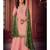 Baby Pink and Green Embroidered Palazzo Suit