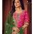 Rani Pink and Green Embroidered Palazzo Suit
