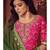 Rani Pink and Green Embroidered Palazzo Suit