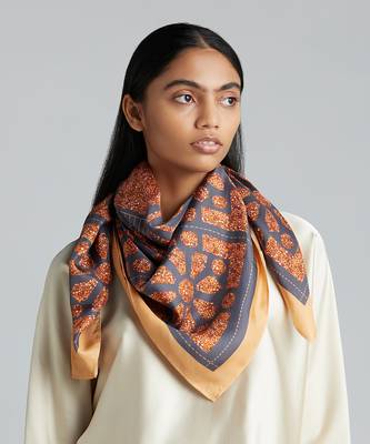 Summer at the Villa' Silk Scarf 1