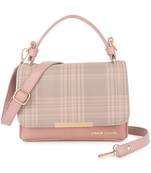 Pink Sling Checked Bag