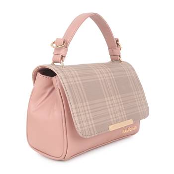 Pink Sling Checked Bag 2