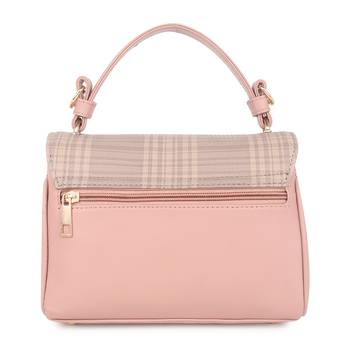 Pink Sling Checked Bag 4
