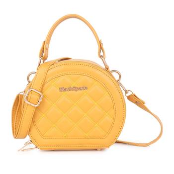 Yellow Mustard Quilted Sling Bag 1