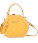 Yellow Mustard Quilted Sling Bag