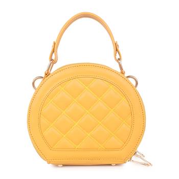 Yellow Mustard Quilted Sling Bag 4