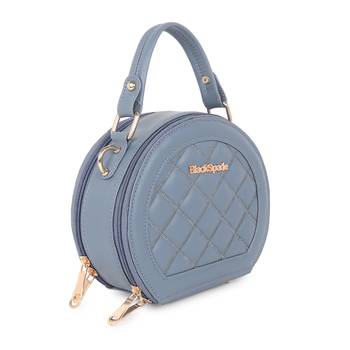 Blue Quilted Sling Bag 2