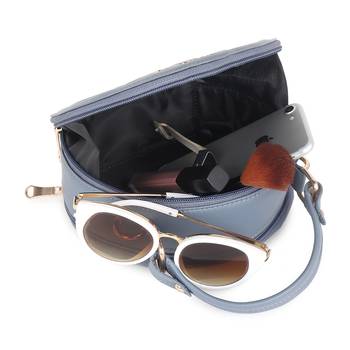 Blue Quilted Sling Bag 5