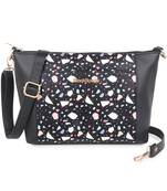 Black Printed Sling Bag