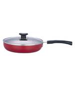 Vinod Zest Non-Stick Deep Fry Pan with Glass Lid- 22 cm  ( Induction Friendly )