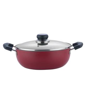 Vinod Zest Non-Stick Deep Kadai with Glass Lid- 22 cm, 2.6 Ltr  ( Induction Friendly ) 1