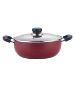 Vinod Zest Non-Stick Deep Kadai with Glass Lid- 22 cm, 2.6 Ltr  ( Induction Friendly )
