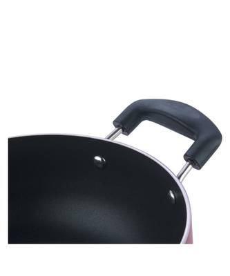Vinod Zest Non-Stick Deep Kadai with Glass Lid- 22 cm, 2.6 Ltr  ( Induction Friendly ) 3