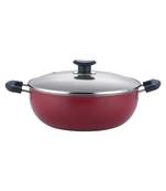 Vinod Zest Non-Stick Deep Kadai with Glass Lid- 26 cm, 4.1 Ltr  ( Induction Friendly )